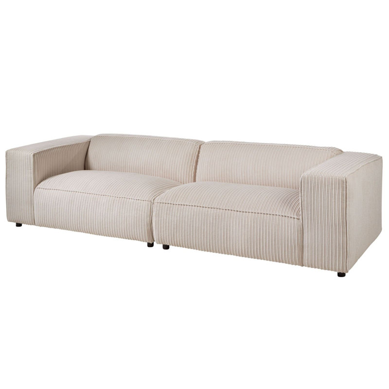 VALENCIA 3 Seater Bean Bag Sofa, Ivory coloured