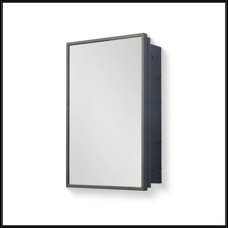 Armoire à pharmacie 16 x 24 pouces à fixation murale ou encastrée pour salle de bain ou salon encastré