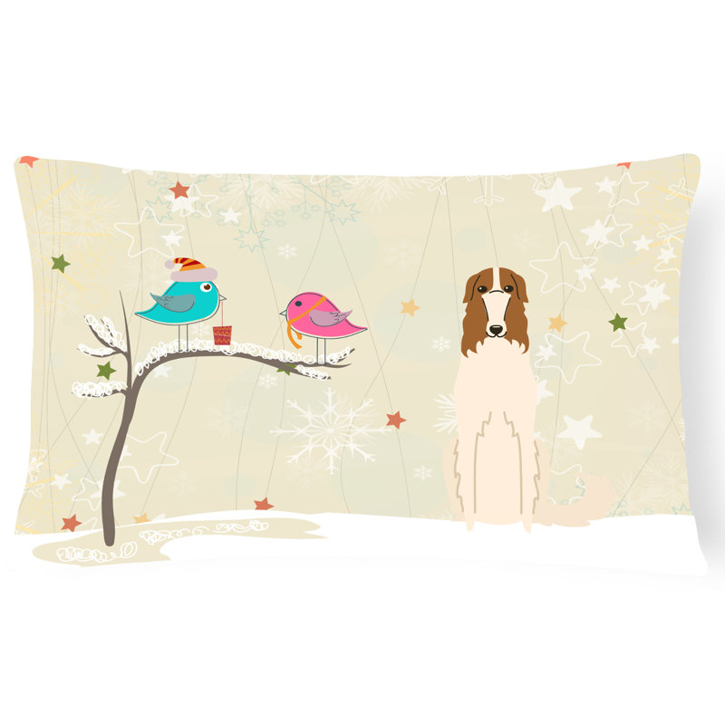 Coussin lombaire intérieur/extérieur en ivoire christmas