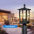 2-Pack Outdoor Post Lights, Anti-Rust Farmhouse Lamp Post Light Fixtures, 15" Exterior Post Lamp With Clear Tempered Glass, Hardwired 120V Outside Lantern For Garden Driveway & Yard