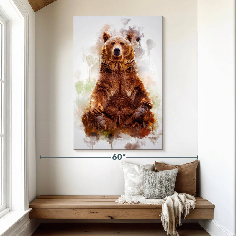 Brampt Brown Bear Sitting, 51" H x 34" W