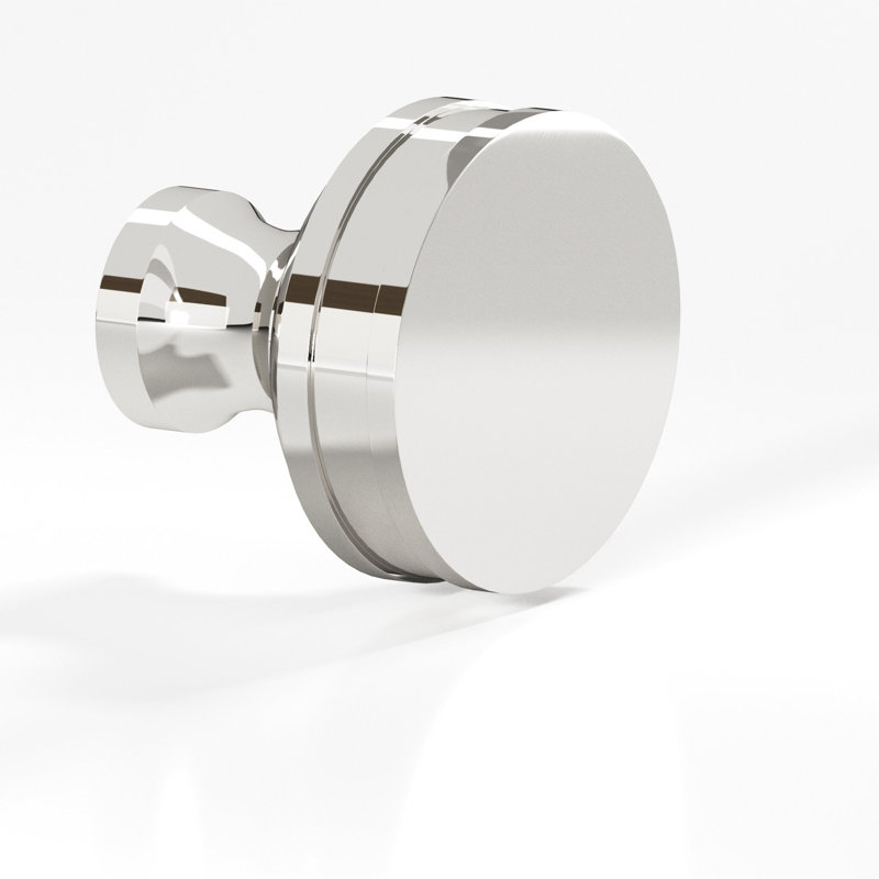 Poignée ronde et lisse pour armoire à sandwich, Nickel poli, 1.5"