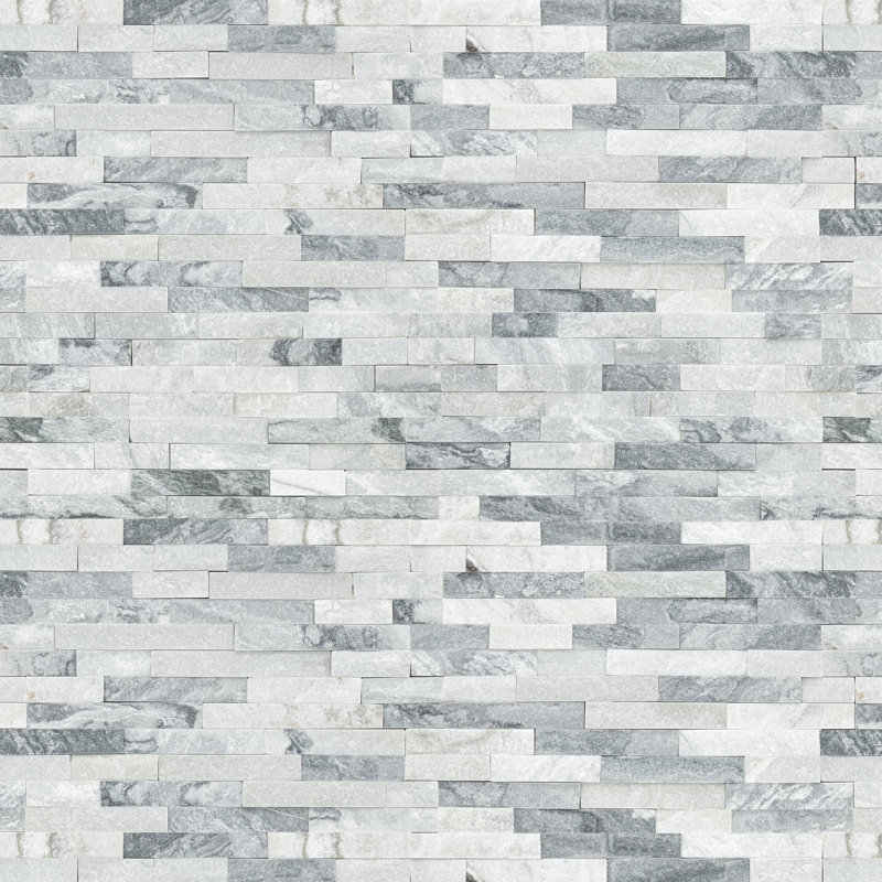 Stonecrest 6 in. x 24 in. Split Face Natural Stone Ledger Panel Wall Tile, Glacier Gris