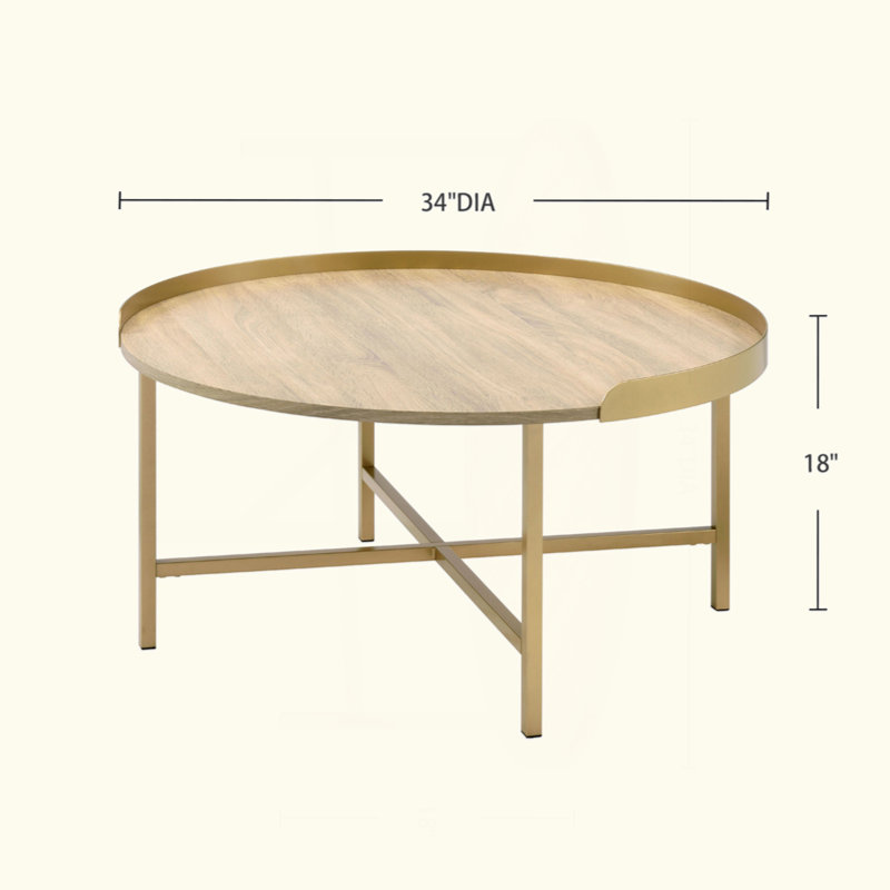 Table basse à plateau rond