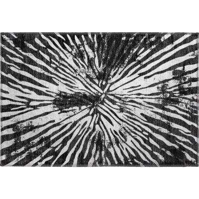 Tapis noir Prisco lavable à la machine de qualité supérieure
