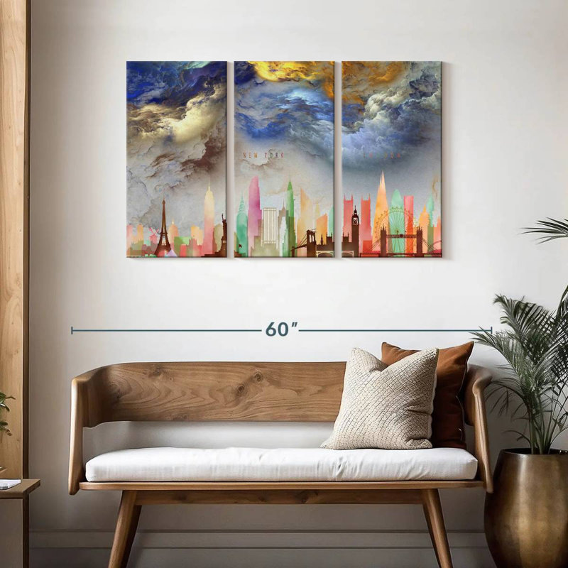 Sireci Dream Cities, 28" H x 45" W