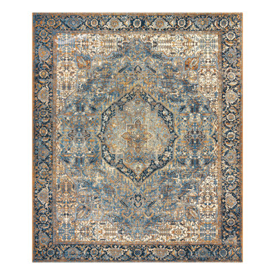 Blue Nosara Indoor/Outdoor Traditional Rug
