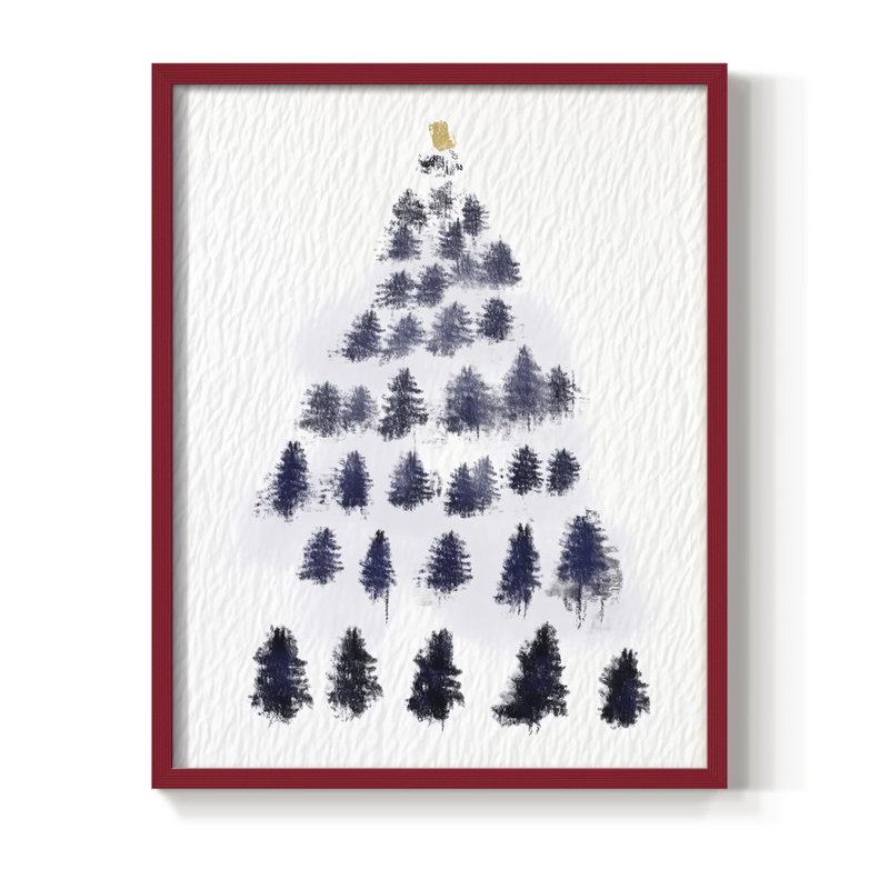 Reproduction encadrée - bois massif, H 30 po x l 24 po, Rouge