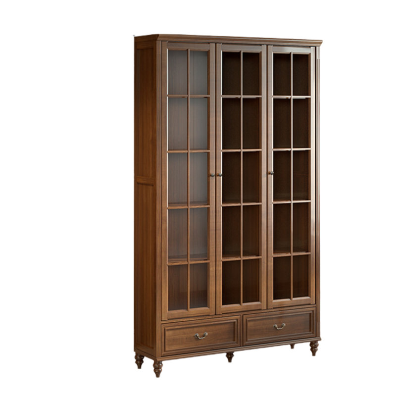 American retro style solid wood bookcase