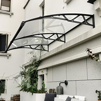 Improved Awning Polycarbonate Front, Window Canopy Door Patio Coverwith 80*40 Inch