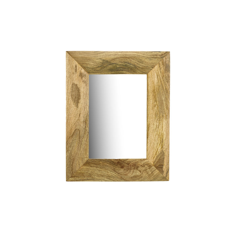 Cange Rectangle Mirror, 17.78 cm H x 114.3 cm W, Light Oak