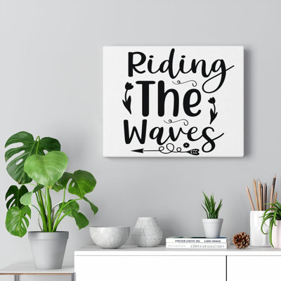 Riding The Waves - Wrapped Canvas Print