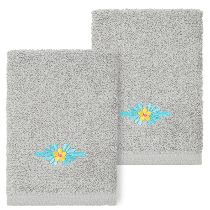 FELIZ Turkish Cotton Washcloth, Light Gray
