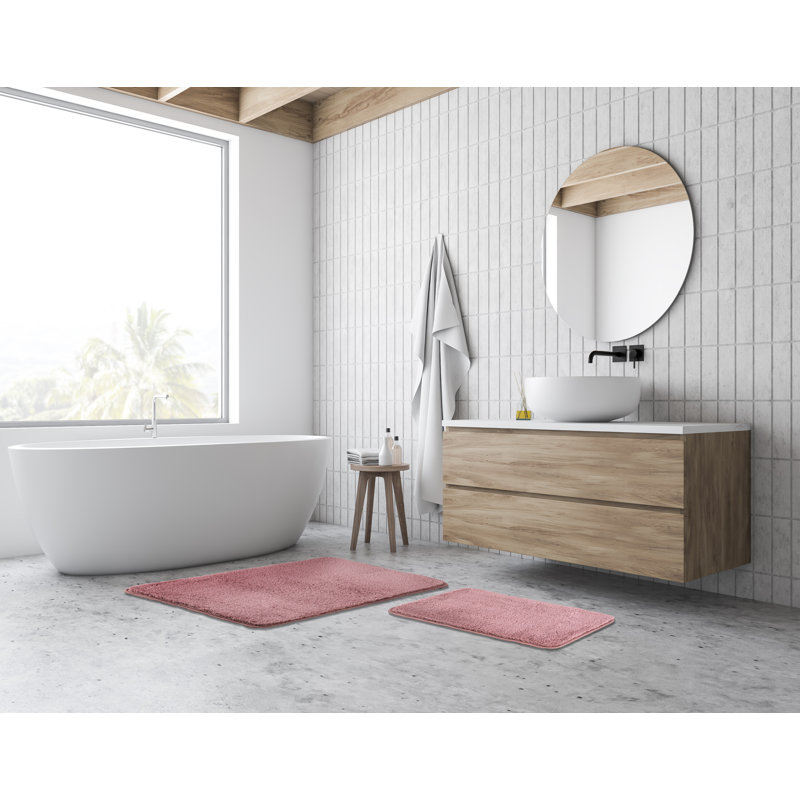Dailen Non-Slip Bath Rug, Rose