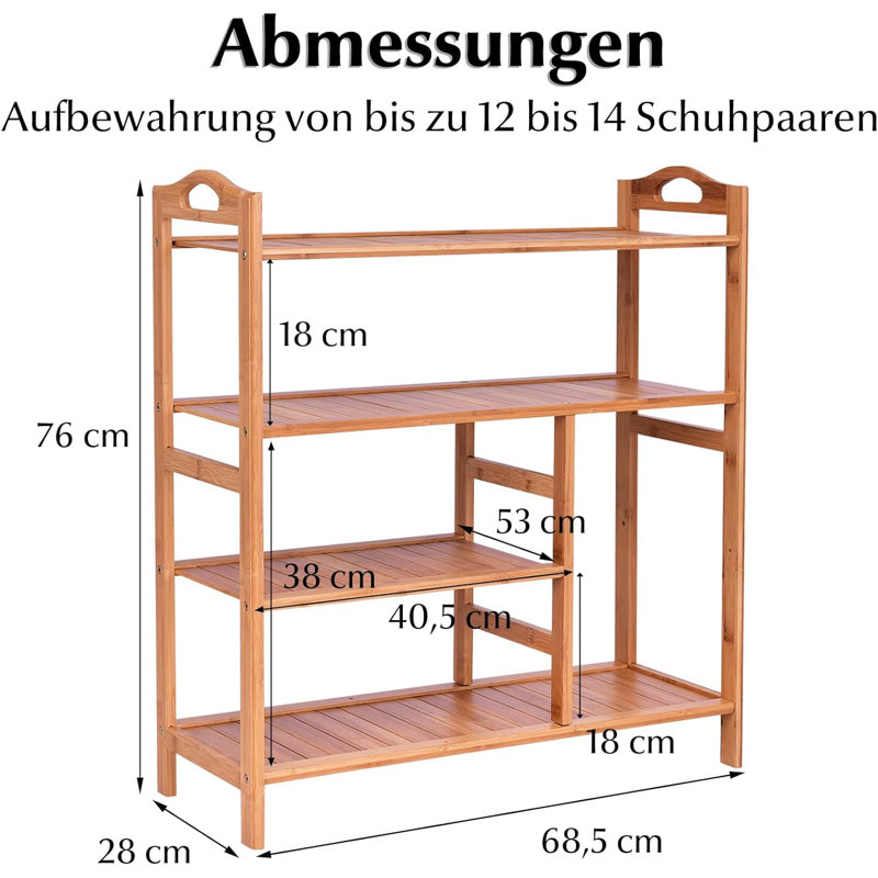 14 Pair Shoe Rack