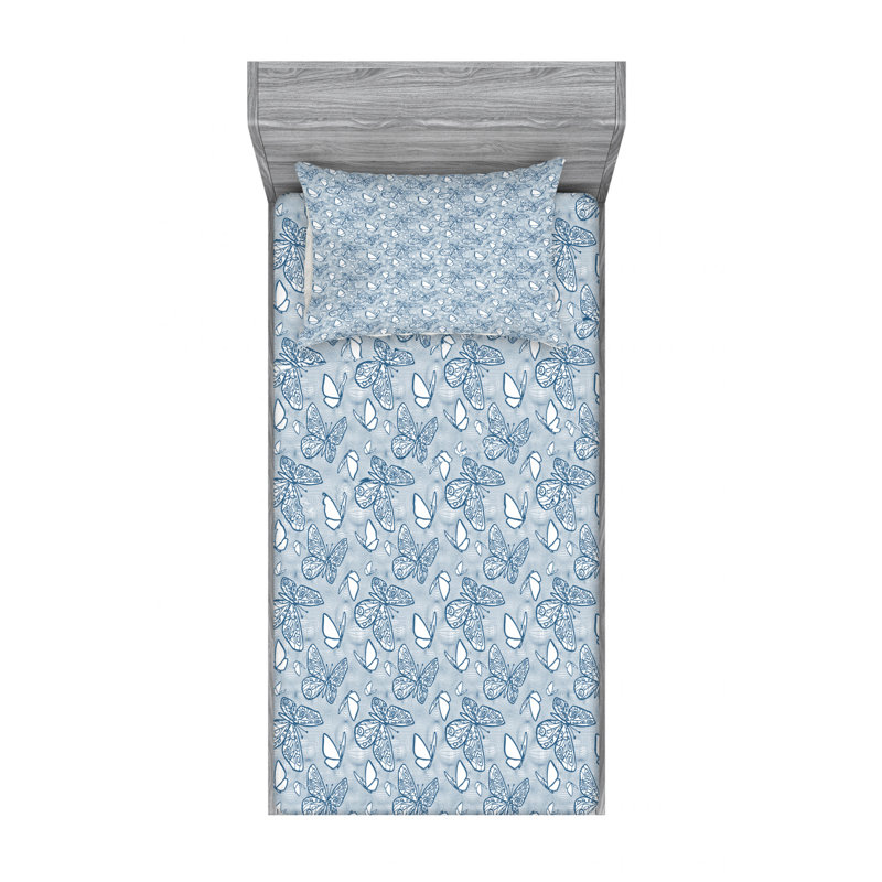 Microfiber Sheet Set, Twin Sheet Set with Fitted Sheet