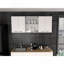 Armoire murale Superior Peoria, quatre étagères intérieures, fini wengé noir-137262263