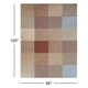 Rectangle Clements Geometric Recycled P.E.T. Area Rug in Rust/Blue/Brown
