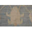 Tapis bleu marine / bleu en laine noué à la main de conception unique 8 pi 10 po x 12 pi New Age Oushak