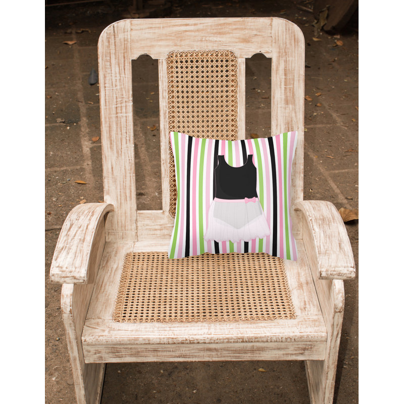 Coussin décoratif intérieur/extérieur leotard et jupe ballerine, 18 po x 18 po