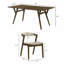 Ensemble de salle à manger moderne 7 pièces avec table et 6 chaises-1914644254-1914644253