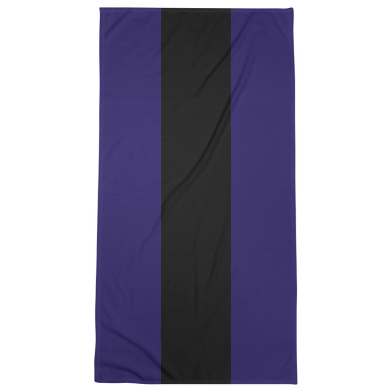 Lightweight Beach Towel, Purple/Black