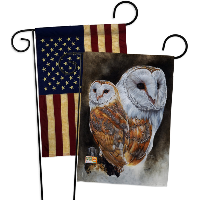 Drapeau de jardin 2 côtés en polyester 19 po x 13 po 2 pièces lustré friends