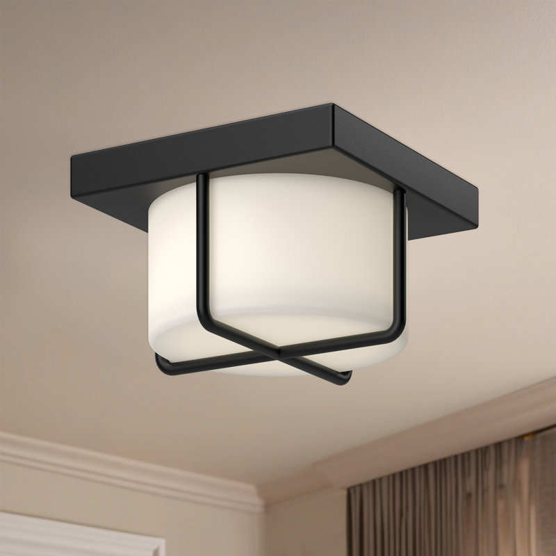 Plafonnier encastré à DEL Regalo, H 4 po x l 7,13 po x P 7,13 po, Noir