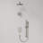 Pressure‑Balanced Shower System, 10" Rainfall Dual  Showerheads with Handheld Shower-92522936