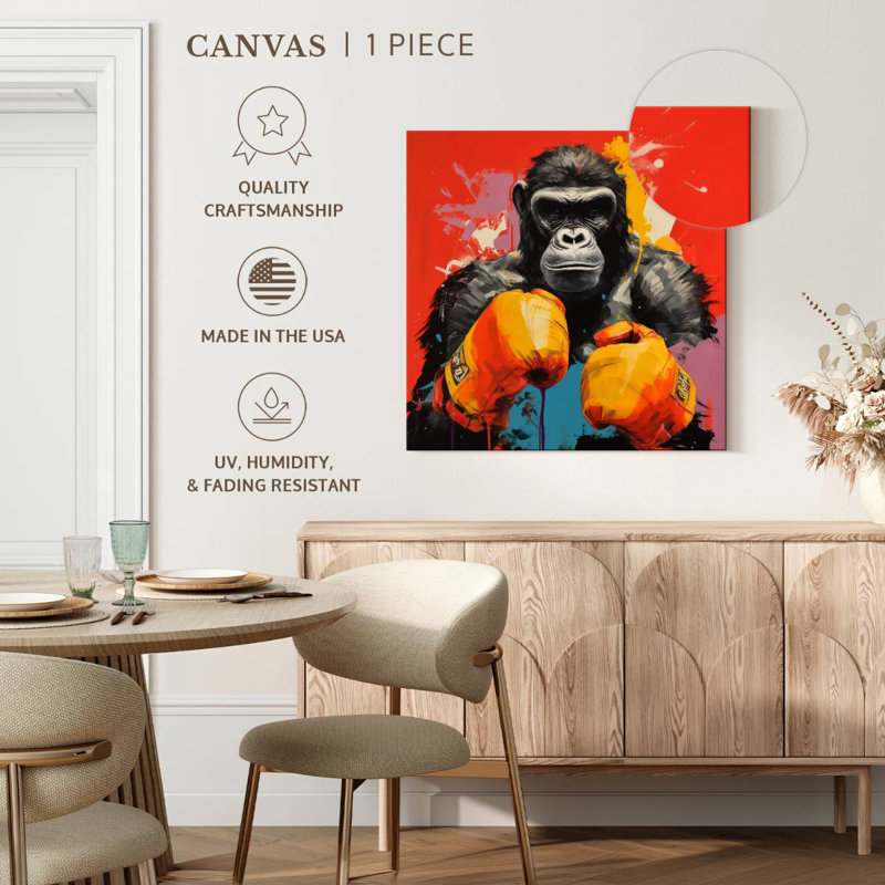 Crowle Gorilla Boxing I, H 10 po x l 10 po
