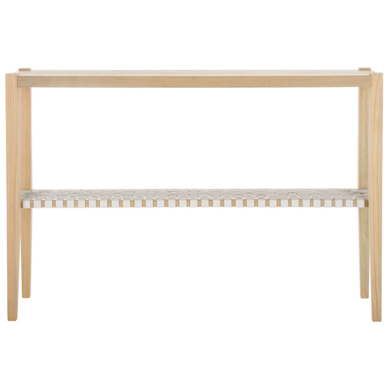 Javoronkov Bar Height Console Table, Natural, White