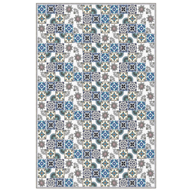 Premium Woven Area Rug, 5.9 x 9.2 Feet | 100% Polyester, 650 g/m² | Antibacterial, Non-Slip PVC Dot Underside, 0.3 in Pile Height | Machine Washable, 3D Digital Printing | Perfect for Living Room & Bedroom Decor