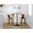 Curvini 24" Mid-Century Modern Fixed-Height Counter Stool With Swivel In Walnut Wood And Cream Fabric With Round Black Metal Footrest - Set Of 2