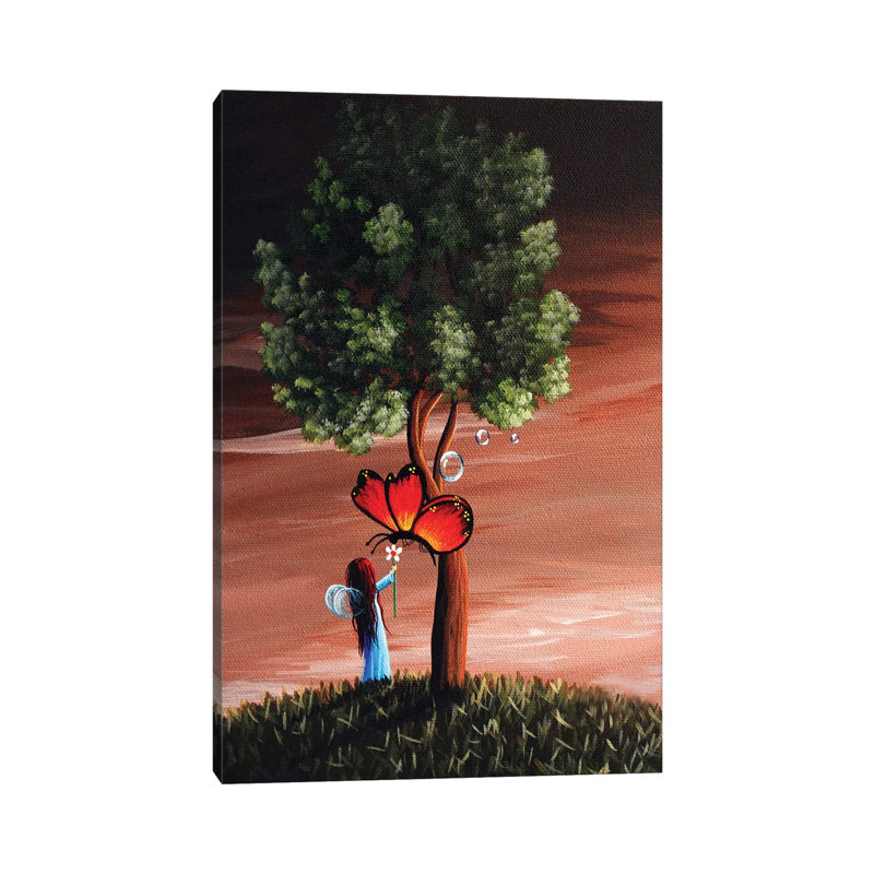 Butterflies Are A Fairys Best Friend - Wrapped Canvas Print, 30.48 cm H x 45.72 cm W