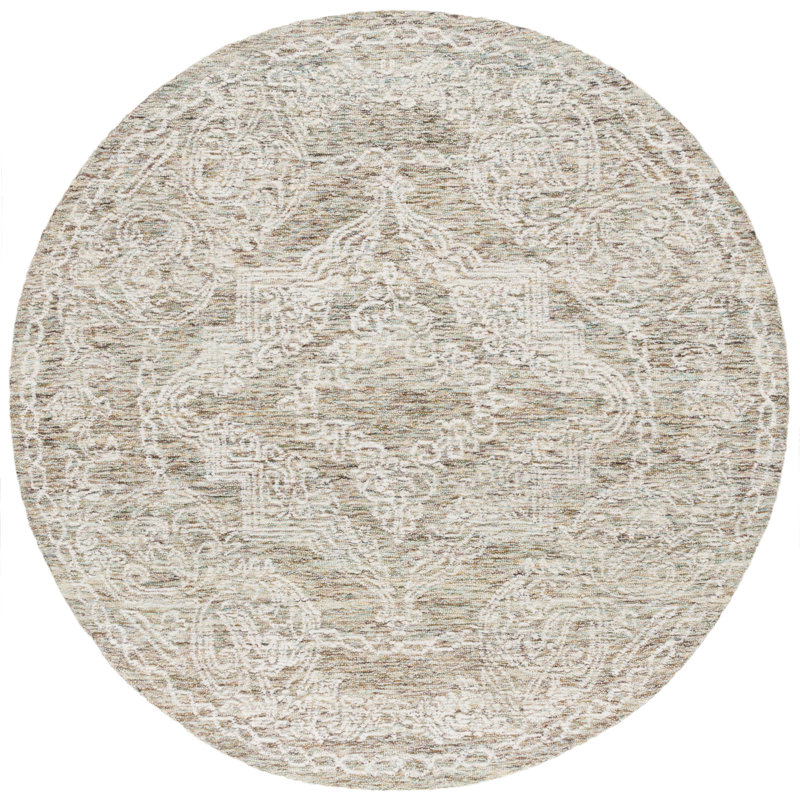 Metro Hand Tufted Wool Pile Oriental Rug, Round 6'