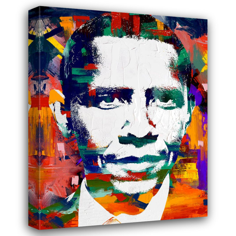 «Barack Obama» par Stephen Chambers, impression sur toile tendue, L 20 po x H 24 po