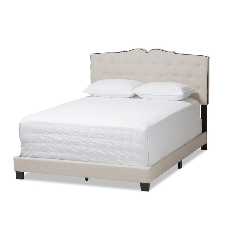 Gandert Upholstered Standard Bed, Beige, Queen