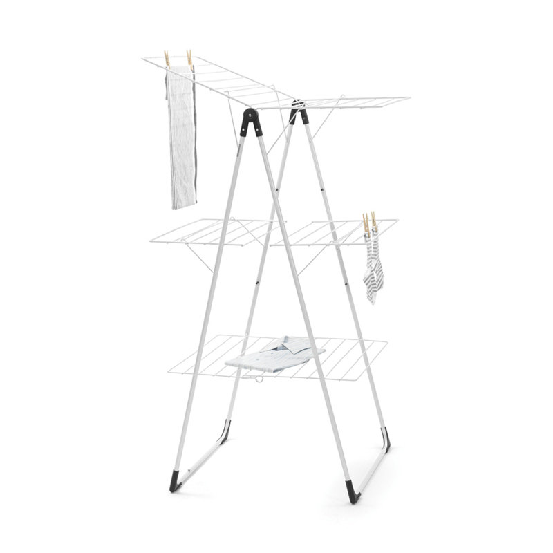 Séchoir à vêtements pliable en tour brabançon, Blanc