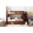 Solid Wood Twintwin Bunk Bed In Walnut With Trundle Function Walnut And Storage Capacity