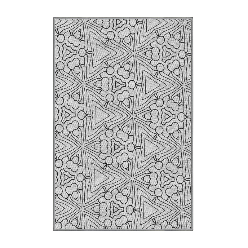 Abstract Indoor Rug, Rectangle 7' x 9'