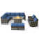 Ingvald 8- Person Outdoor PE Wicker Patio Conversation Set with Fire Pit, Ottomans and Cushions