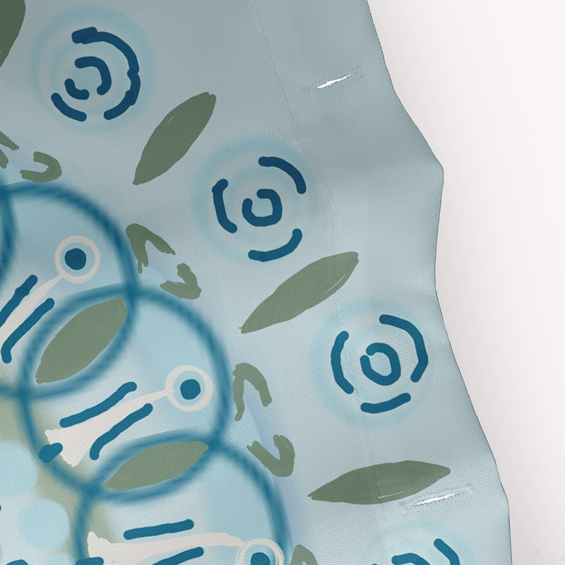 Rideau de douche Yancy, Bleu pastel
