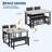 Small Space Wooden Dining Table Set for 4, Kitchen Table and 2 Upholstered Chairs w/Bench, Rectangular Dining Room Set-616178879
