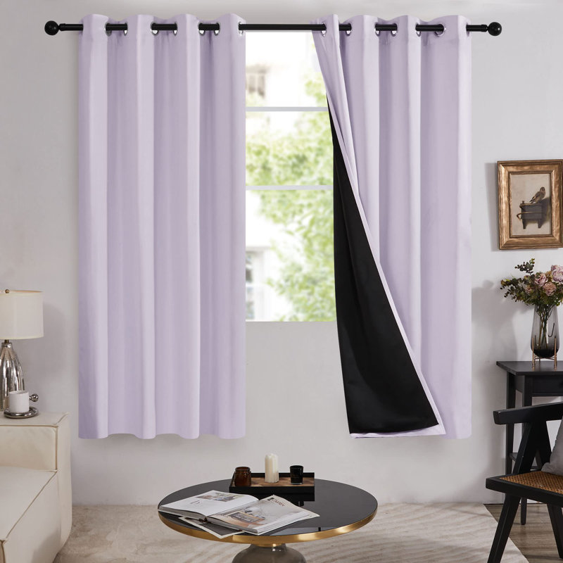 100 Percent Blackout with Liner Grommet Curtain Panel (Set of 4), 52" W x 72" L, Teal