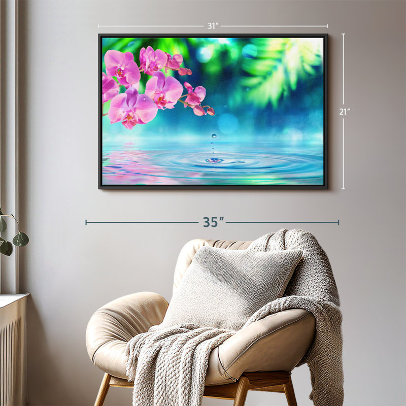 Floral et botanique «Zen Garden Orchid», H 21 po x l 31 po
