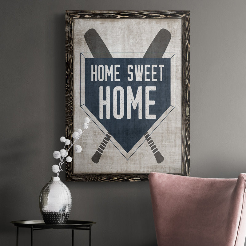 " Home Sweet Home Base ", Black, 43.5" H x 31.5" W x 1" D