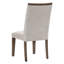 Élégant fauteuil de salle à manger brun de 2 places, siège texturé gris et bois, profondeur de paquet de 2 chaises contemporaines et tissu, largeur de 26 po