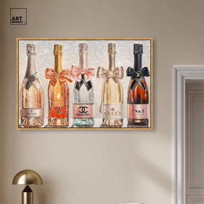 «Champagne Bottles Glitz» par Art Remedy