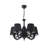 Elegant Black Chandelier Light Fixture, Metal Body, 21.7 x 15.7 x 25.6 inches | 5 x E27 Socket, Max 40W | Perfect for Dining Room, Living Room & Entryway, Stylish Design, Easy Installation, IP20 Rated-1870639278-1870639272