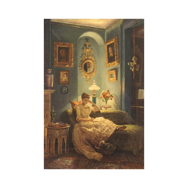 An Evening At Home, 1888 by Edward John Poynter - Painting on Canvas, 66.04cm H x 45.72cm W x 3.81cm D, Wrapped Canvas